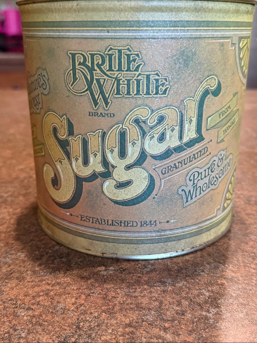 Vintage-Style Sugar Canister - Brown